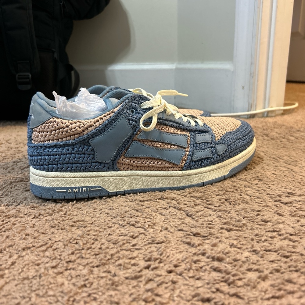 Amiri Blue and Beige Sneakers